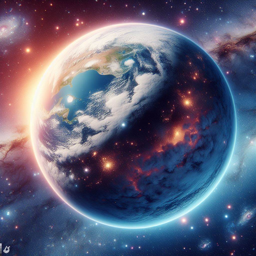 Ark.au Illustrated Bible - Genesis 1:10 - God called the dry land Earth, and the gathering together of the waters he called Seas. God saw that it was good.