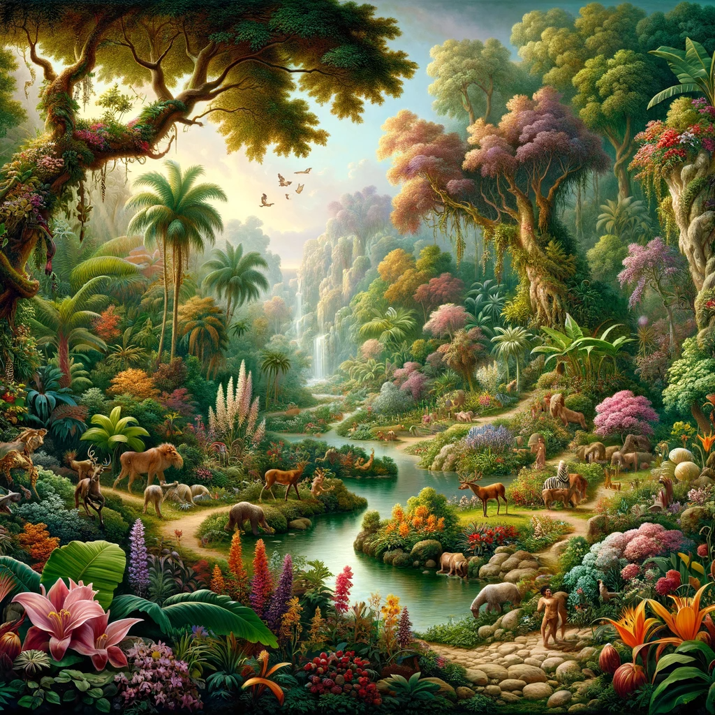 Ark.au Illustrated Bible - Genesis 2:6 - but a mist went up from the earth, and watered the whole surface of the ground.
