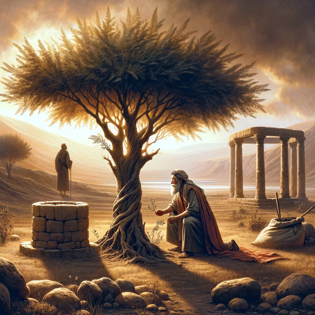 Ark.au Illustrated Bible - Genesis 21:33 - Abraham planted a tamarisk tree in Beersheba, and called there on the name of Yahweh, the Everlasting God.