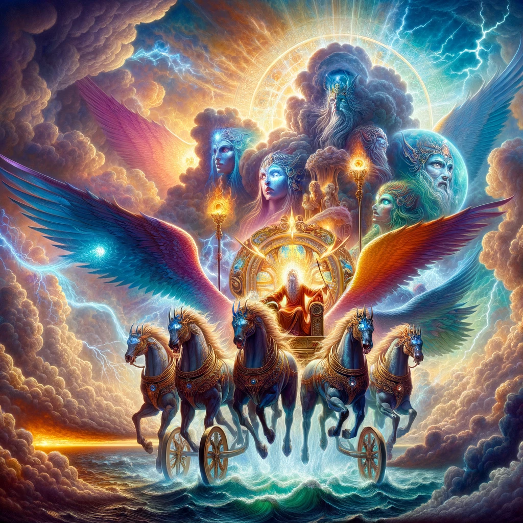 Ark.au Illustrated Bible - 2 Kings 2:11 - It happened, as they still went on, and talked, that behold, [there appeared] a chariot of fire, and horses of fire, which parted them both apart; and Elijah went up by a whirlwind into heaven.