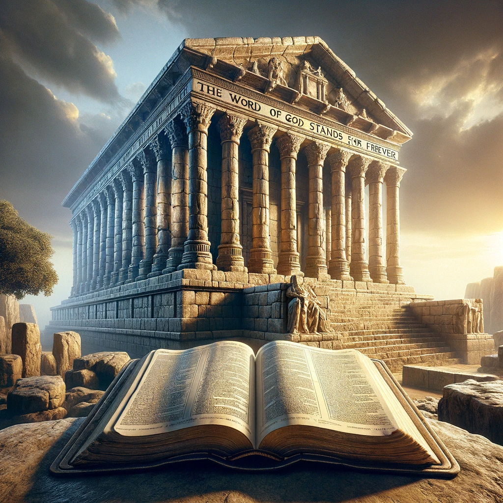 Ark.au Illustrated Bible - Isaiah 40:8 - The grass withers, the flower fades; but the word of our God shall stand forever.