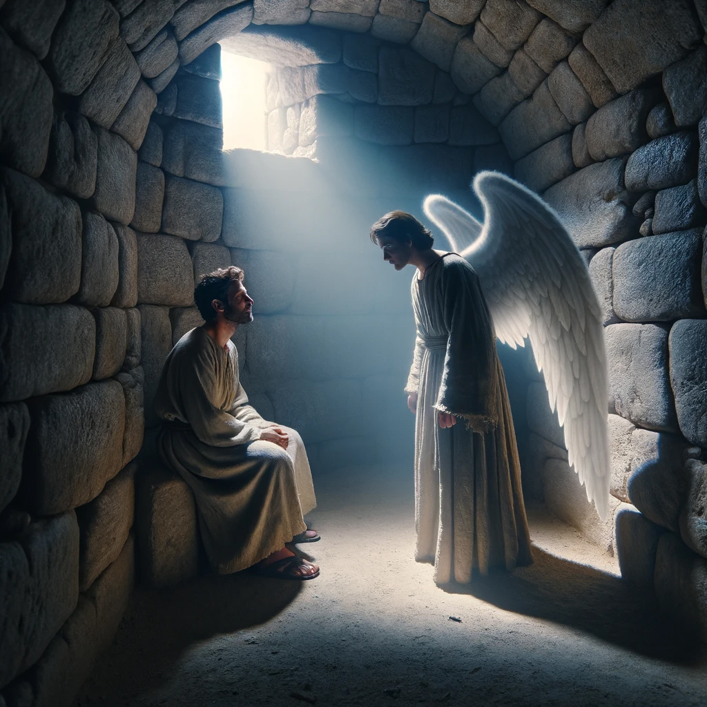 Ark.au Illustrated Bible - Acts 12:8 - The angel said to him, 