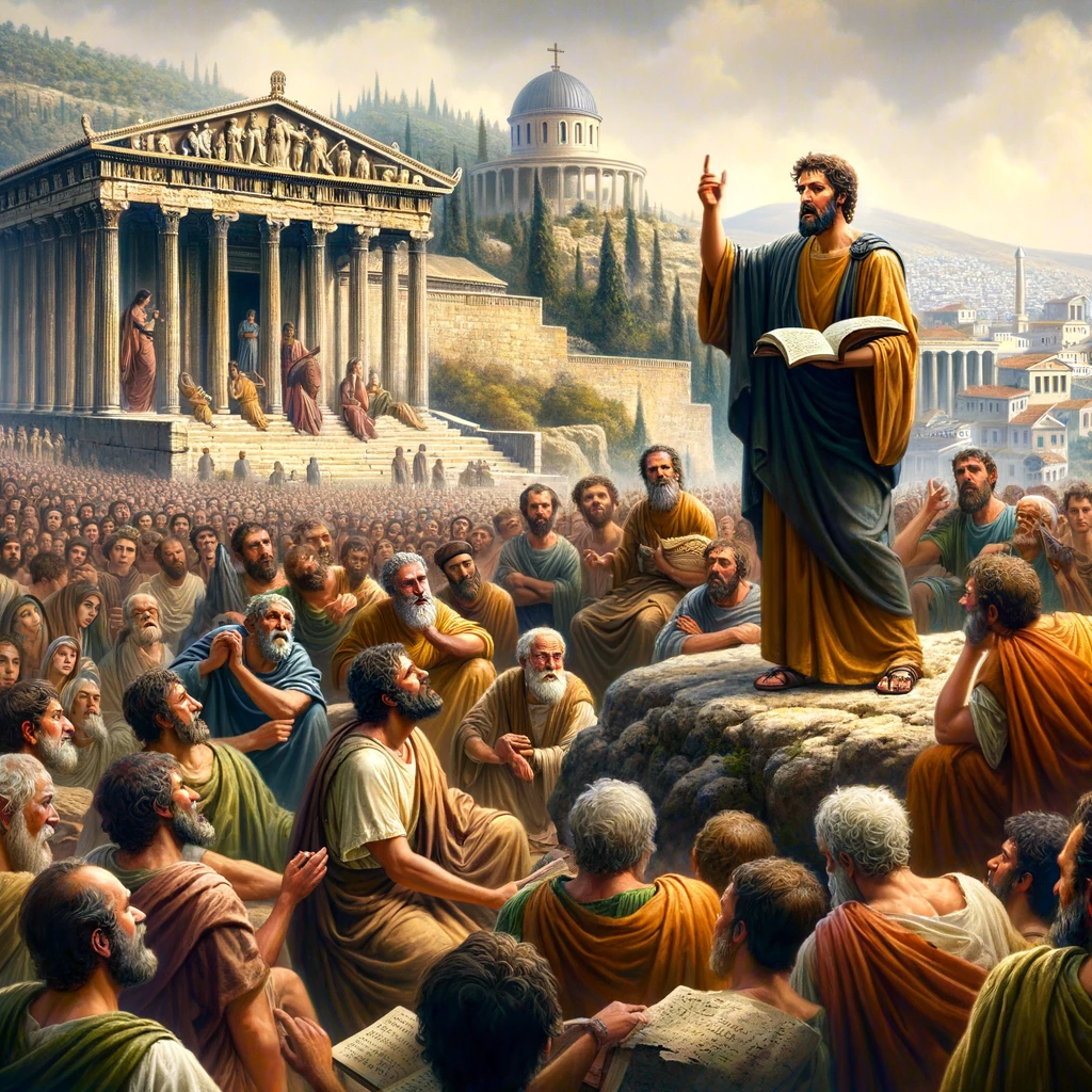 Ark.au Illustrated Bible - Acts 17:18 - Some of the Epicurean and Stoic philosophers also{TR omits 